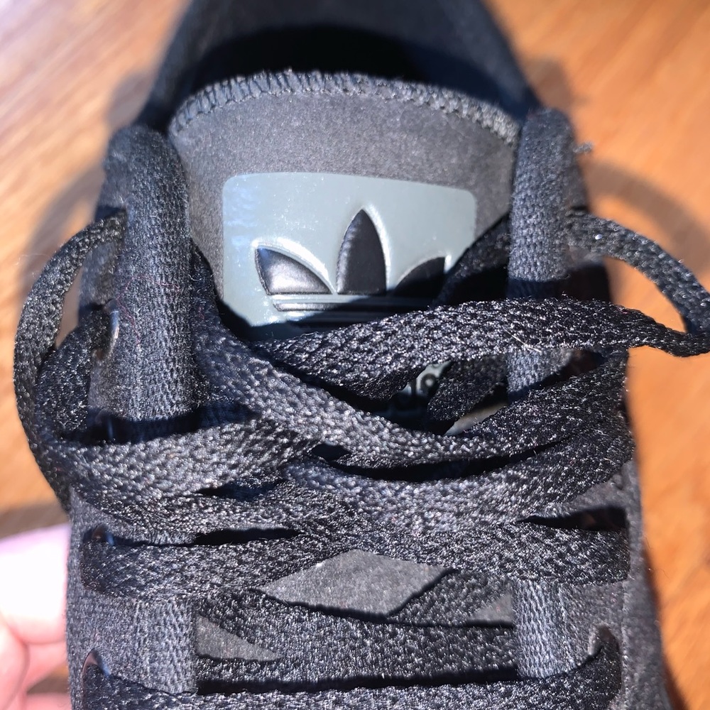 All Black Adidas Seeley Skate Shoes View 4